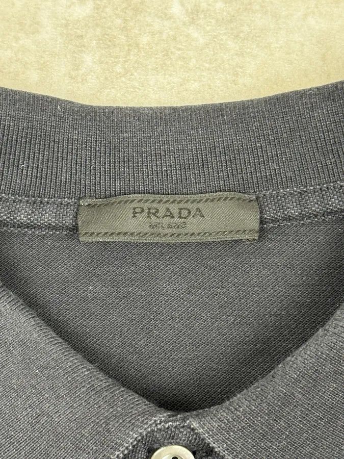 Prada SS2011 Prada Navy Striped Collar Polo Size US M / EU 48-50 / 2 - 10 Thumbnail