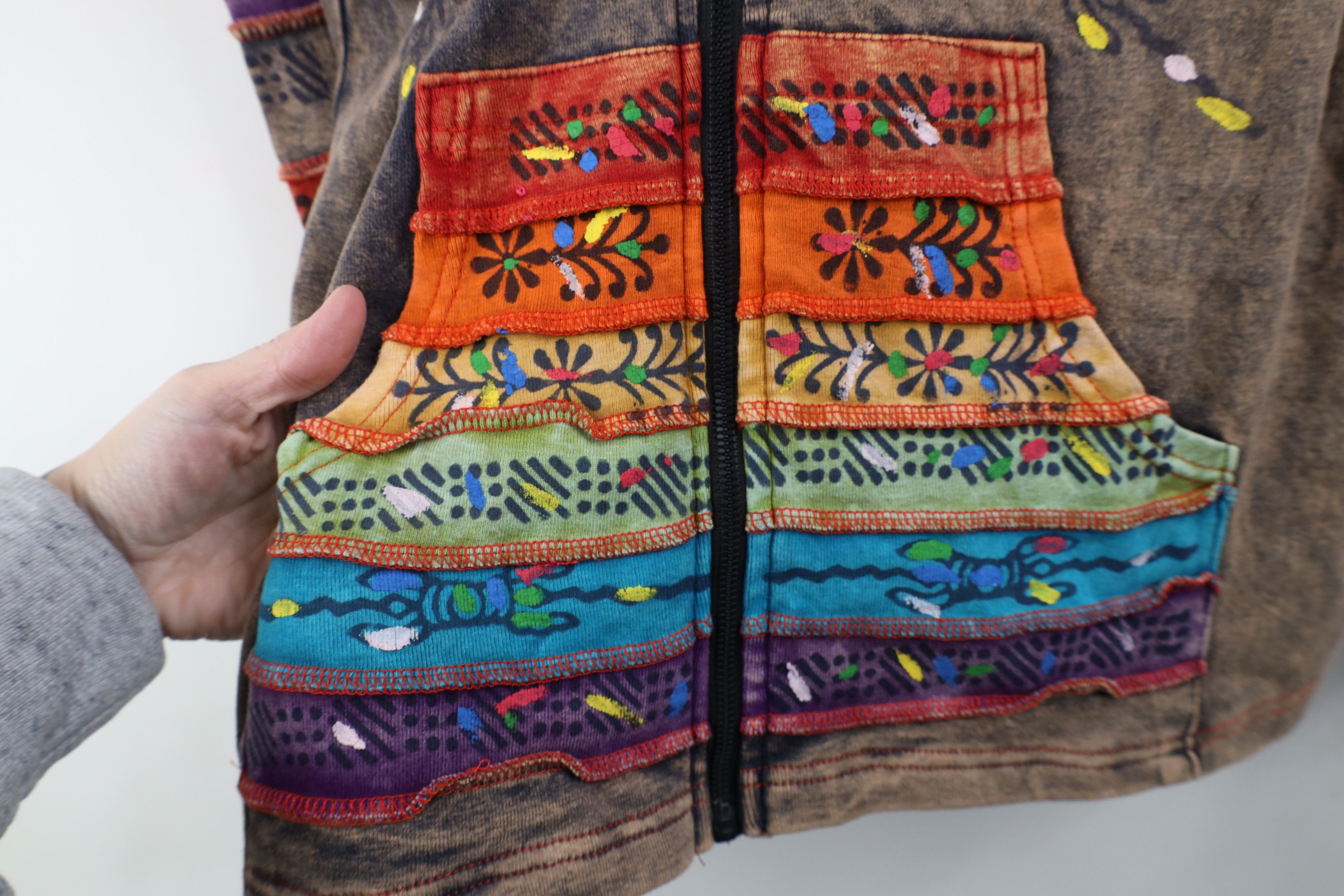 Vintage Vintage 90s Y2K Streetwear Rainbow Sequin Sun Fairy Hoodie Size M / US 6-8 / IT 42-44 - 6 Thumbnail