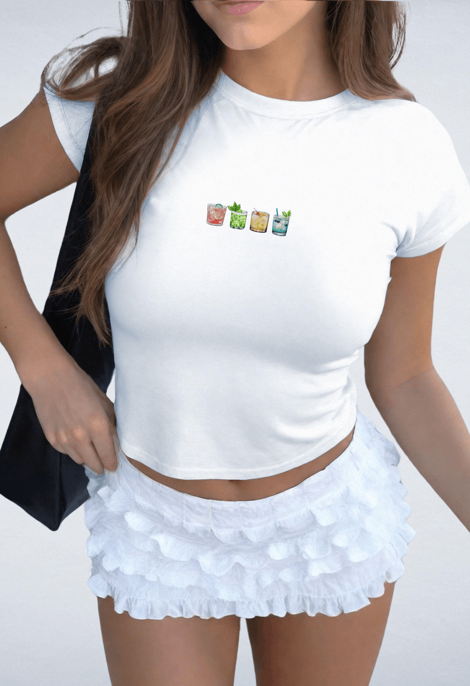 Other Cocktail Baby Tee – Y2K Semi Crop Top Size S / US 4 / IT 40 - 3 Thumbnail
