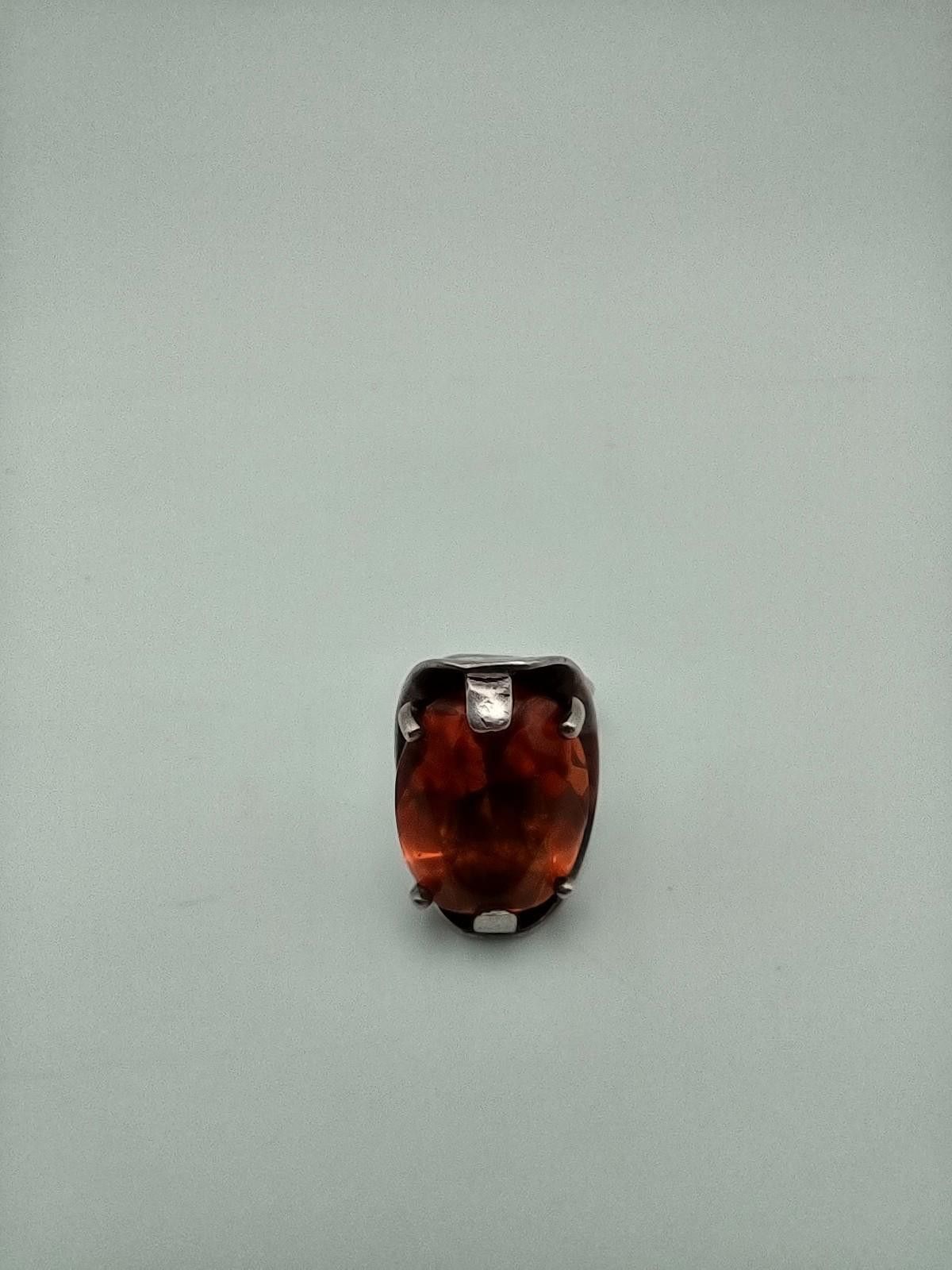 The Unbranded Brand Large Baltic Amber Ring 925 Sterling Poland Size 7 Size ONE SIZE - 2 Thumbnail