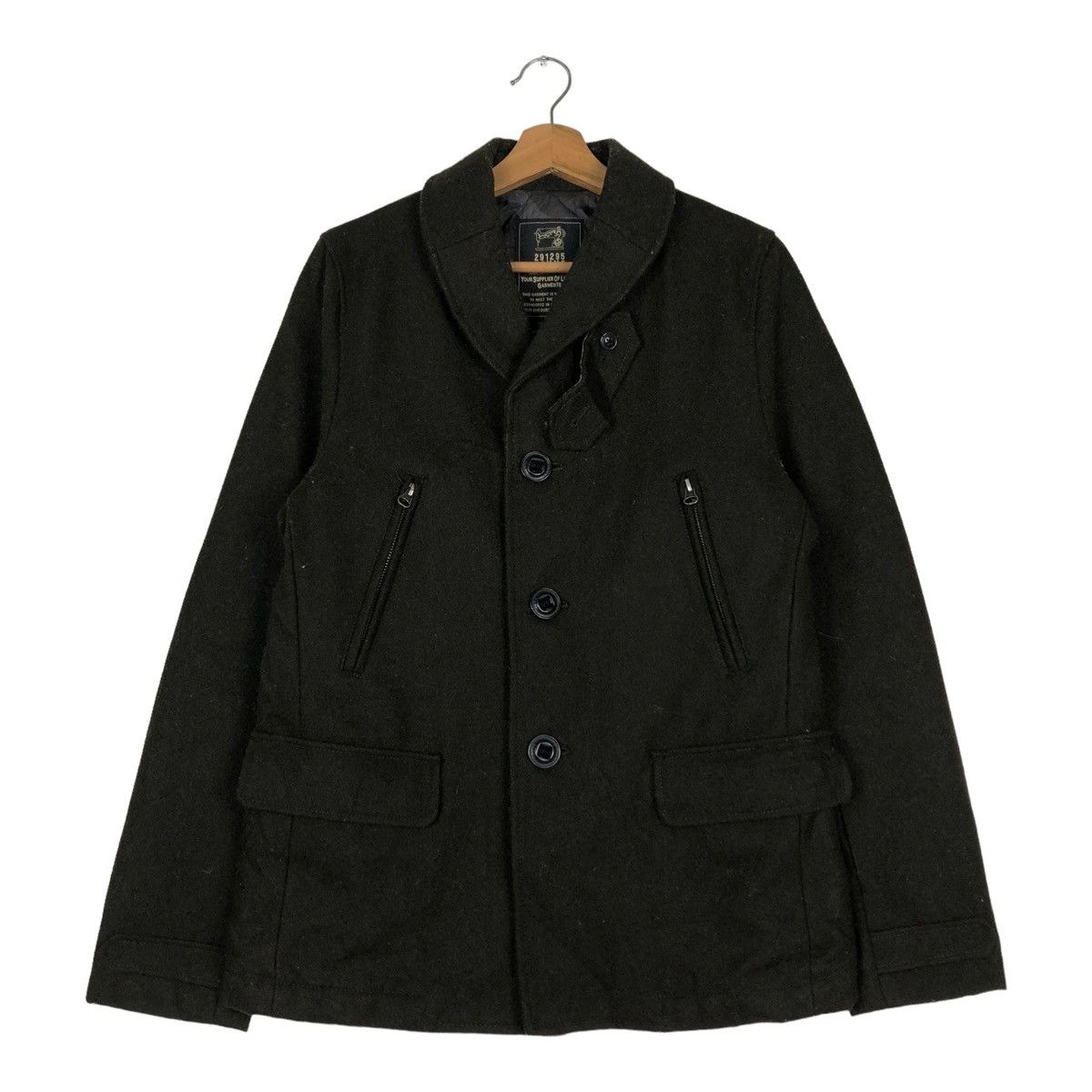 Hysteric Glamour 🔥VINTAGE WOOL BIKER JACKET 291295 HOMME JAPAN DOUBLE COLLAR Size US S / EU 44-46 / 1 - 1 Thumbnail