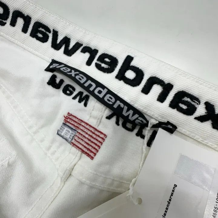 Alexander Wang Alexander Wang Distressed White Denim Shorts for Women - Size 28" / US 6 / IT 42 - 5 Thumbnail