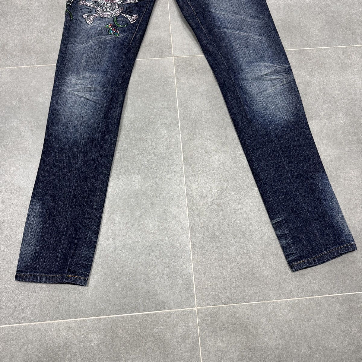 Christian Audigier × Ed Hardy Ed Hardy by Christian Audigier Tattoo Skull Y2K Jeans Size 34" / US 12 / IT 48 - 2 Thumbnail