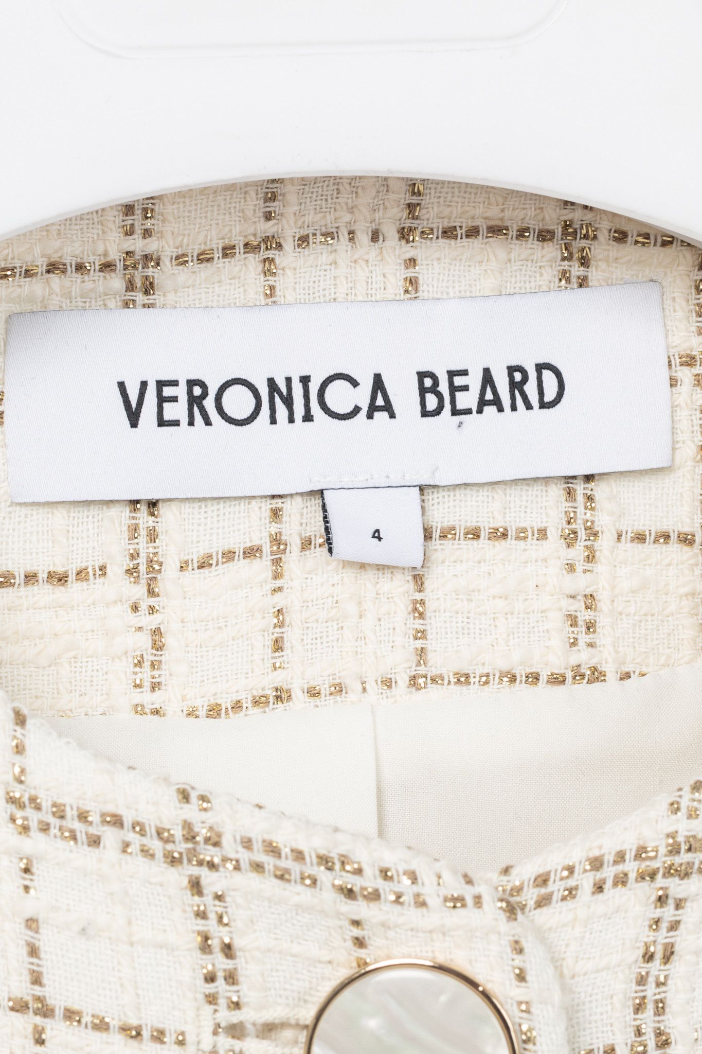 Veronica Beard Veronica Beard Andrea Lurex Metallic Plaid-Tweed Jacket Size S / US 4 / IT 40 - 4 Thumbnail