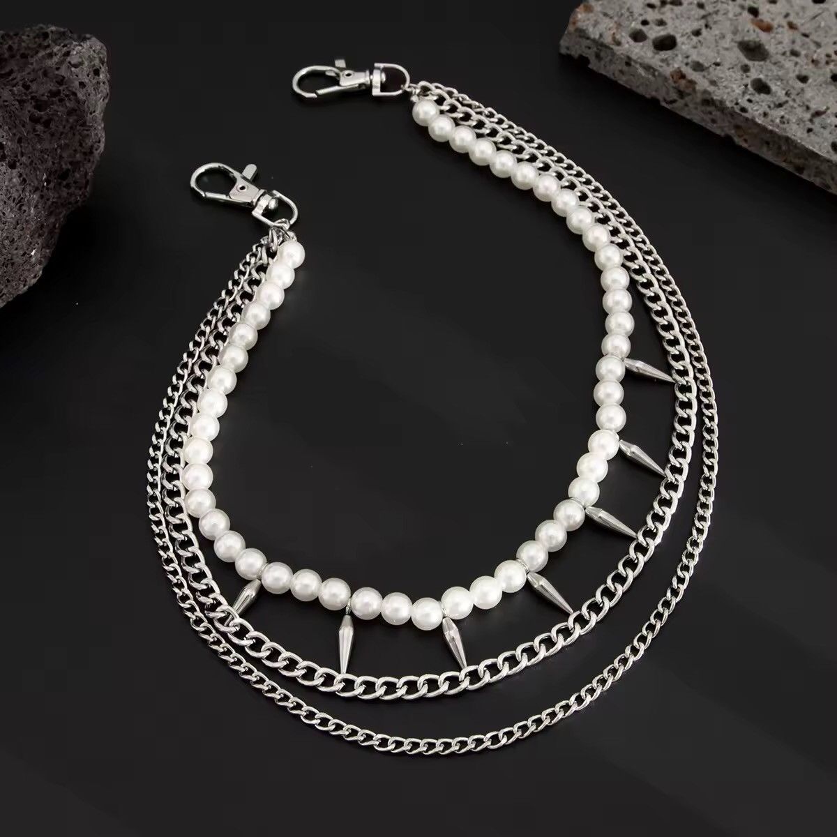 Jewelry Punk Beads Waist Wallet Pants Chain Size ONE SIZE - 4 Thumbnail