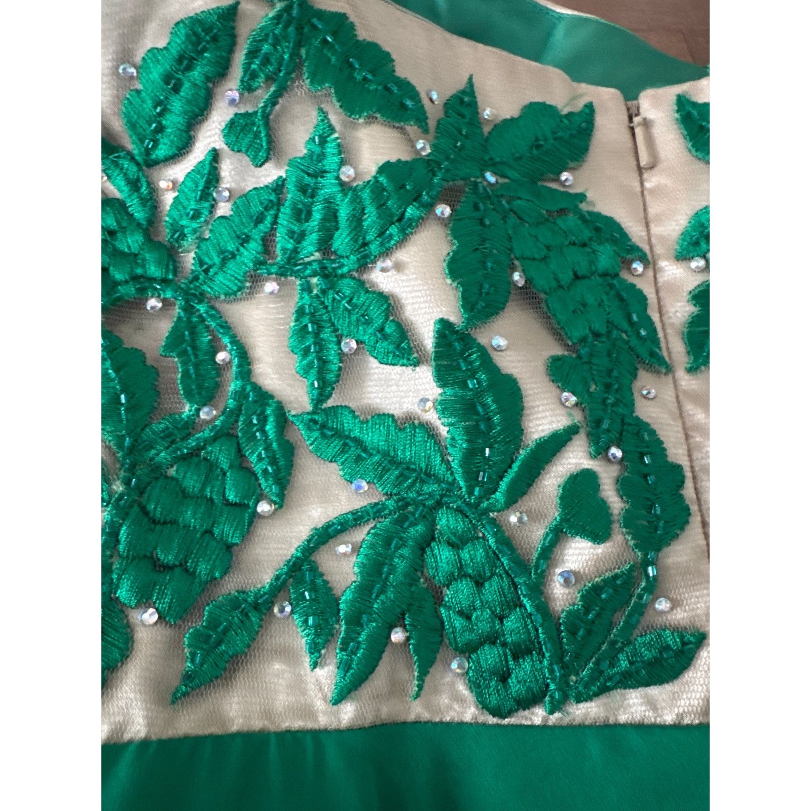 Other Sherri Hill Emerald green beaded flower sweetheart mini Size M / US 6-8 / IT 42-44 - 12 Thumbnail