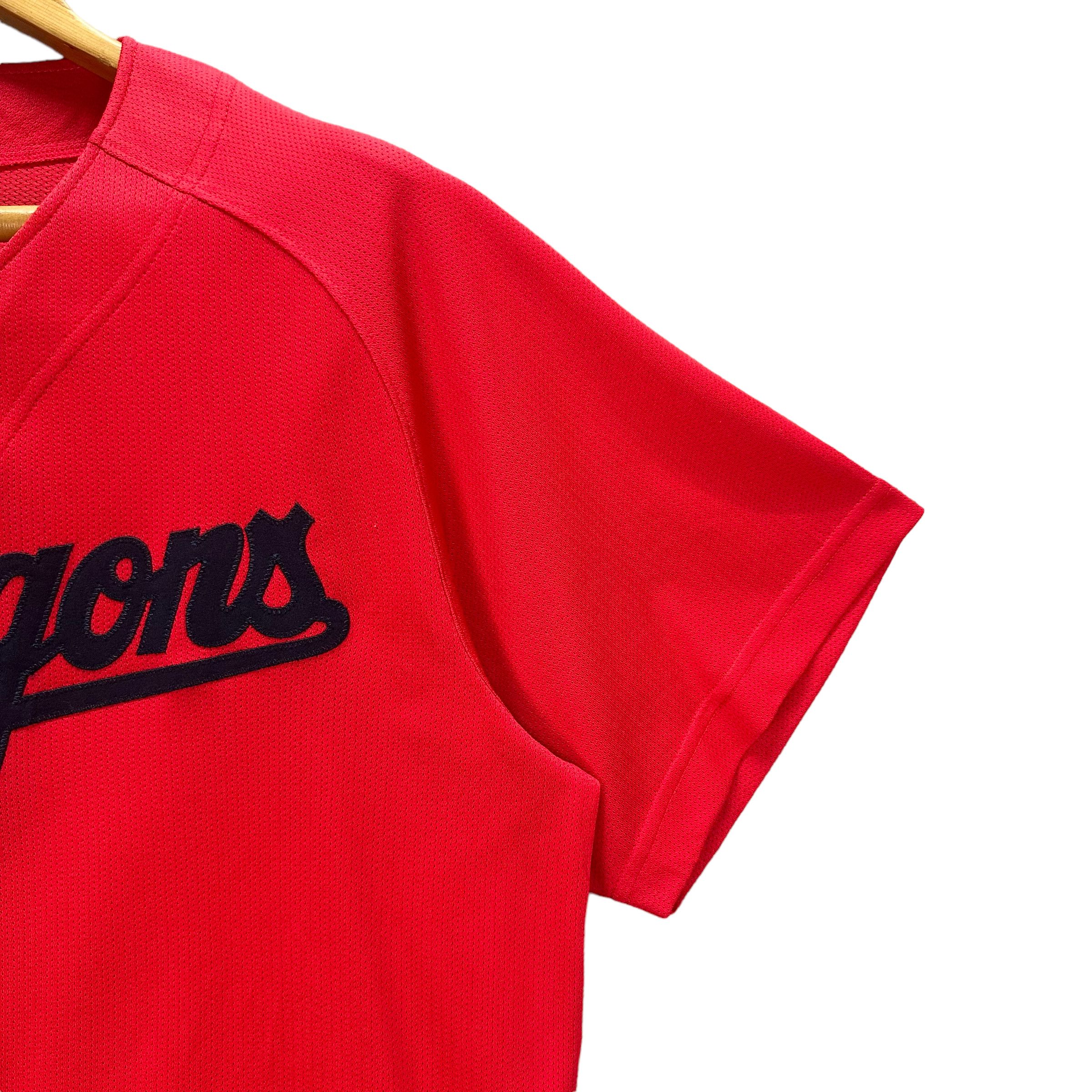 Asics ASICS DRAGONS BIG LOGO RED BUTTON JERSEY #8476-011 Size US M / EU 48-50 / 2 - 6 Thumbnail