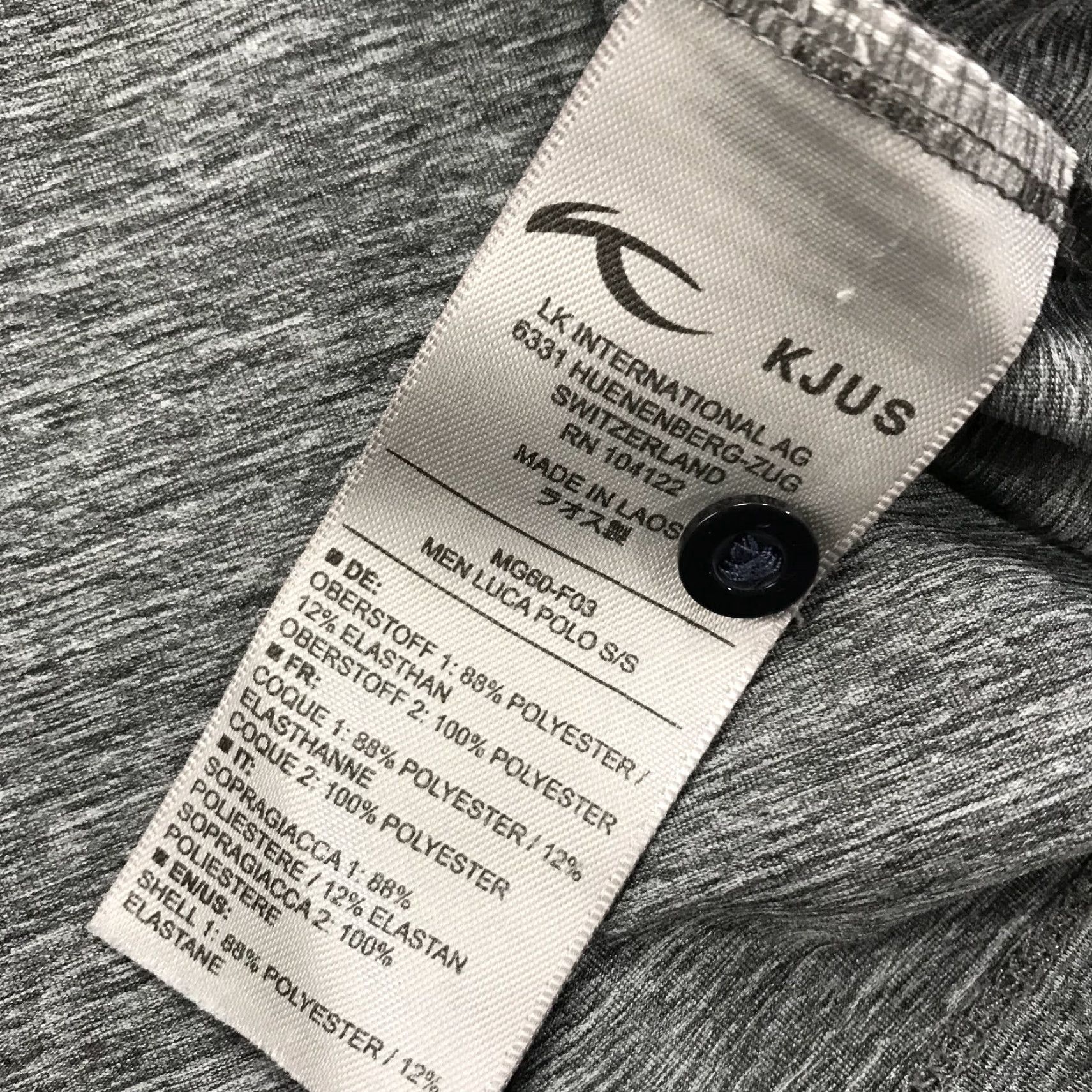 KJUS KJUS Polo Shirt Mens XL Gray Blue Luca Golf Performance Exmoor Logo UPF 50 Size US XL / EU 56 / 4 - 6 Thumbnail