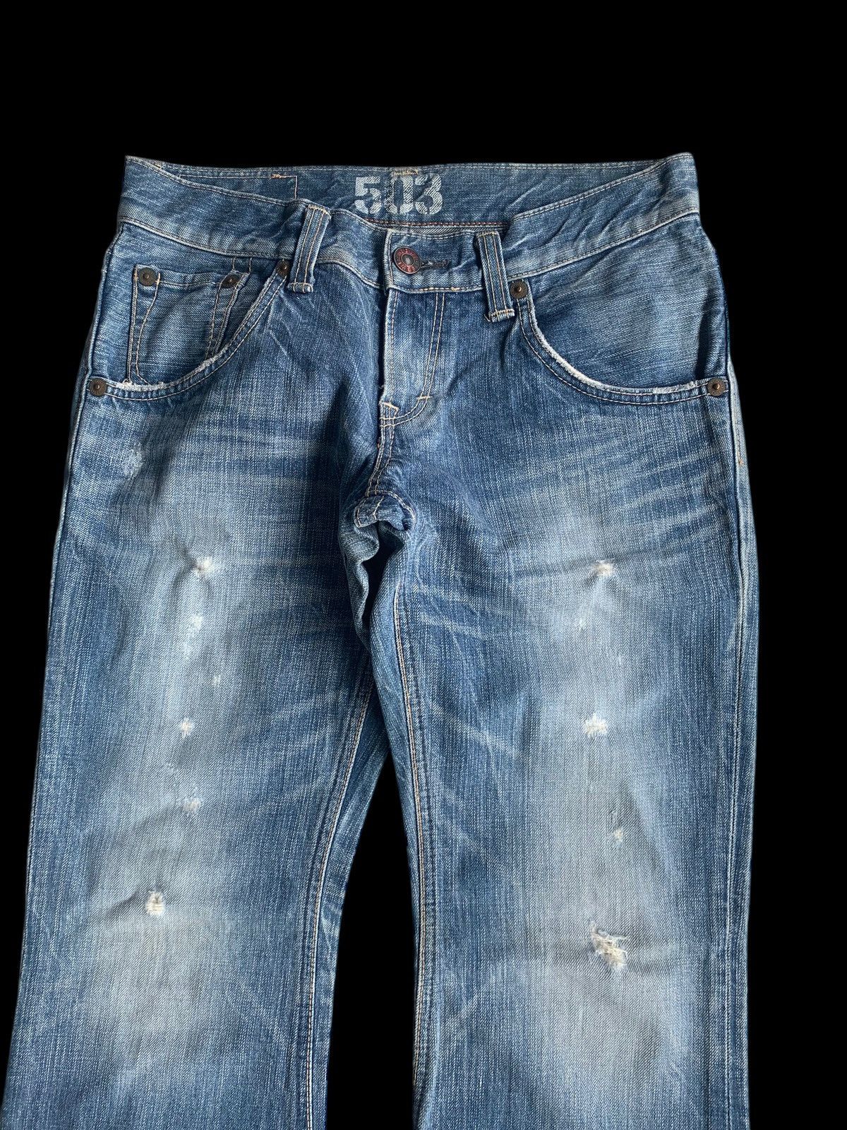 Edwin × If Six Was Nine × Kapital FLARE EDWIN 503 FADED PUNK STYLE DISTRESSED DENIM☠️🎌 Size US 30 / EU 46 - 5 Thumbnail