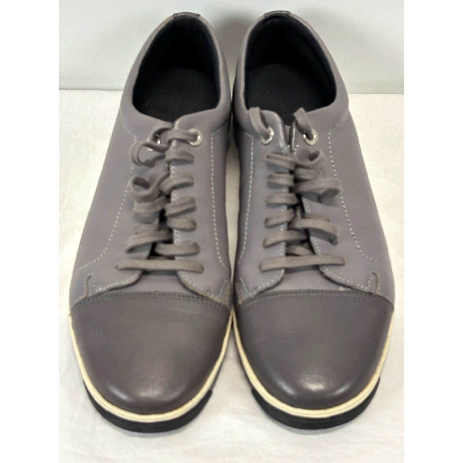 Cole Haan VINTAGE? Wait: It's not vintage. So: Cole Haan Leather Oxford Sneakers Mens Sz 11 M Gray Lace-Up Cap Toe Casual Shoes Size ONE SIZE - 3 Thumbnail