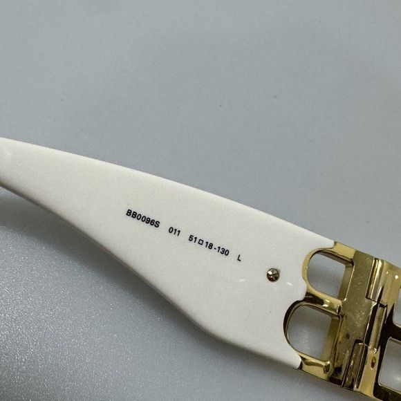 Balenciaga Balenciaga Dynasty 51MM Rectangular Sunglasses White Size ONE SIZE - 6 Thumbnail