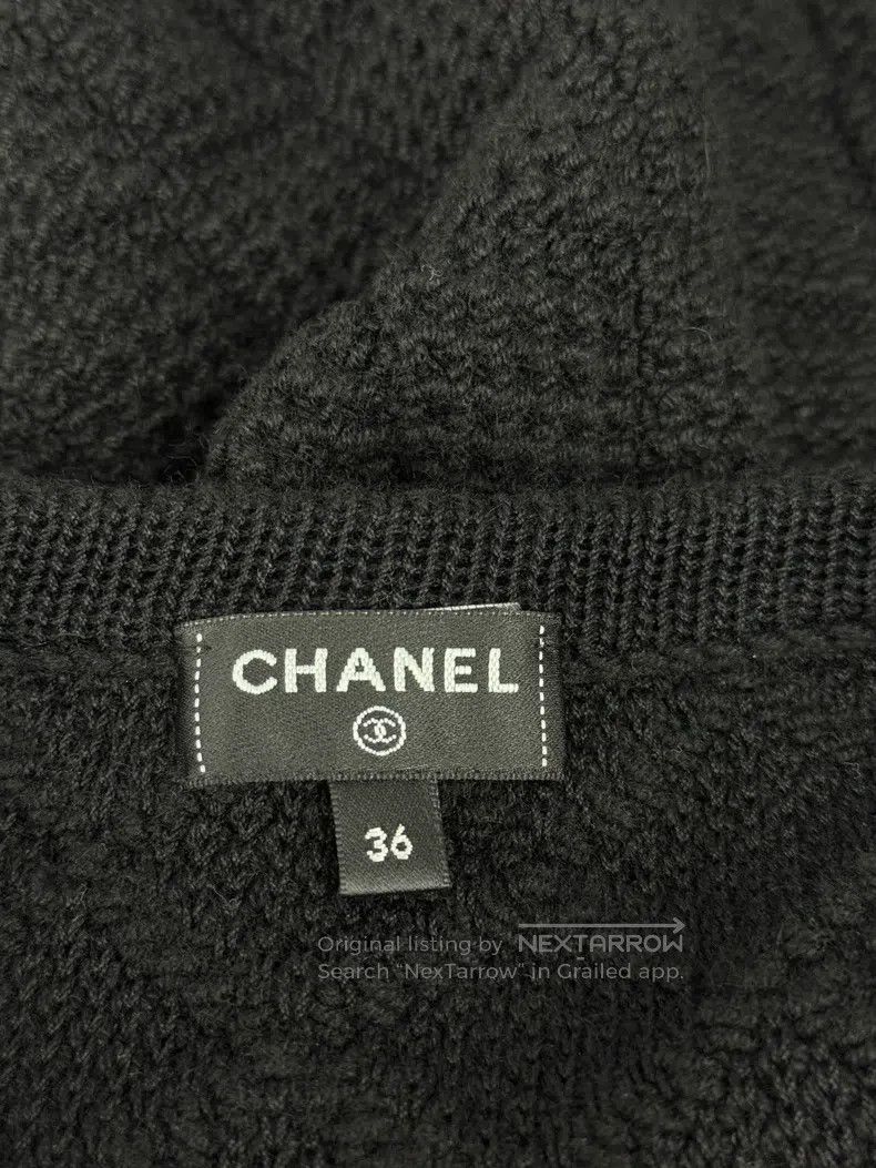 Chanel Chanel Black leather chain cashmere strap dress Size XS / US 0-2 / IT 36-38 - 4 Thumbnail