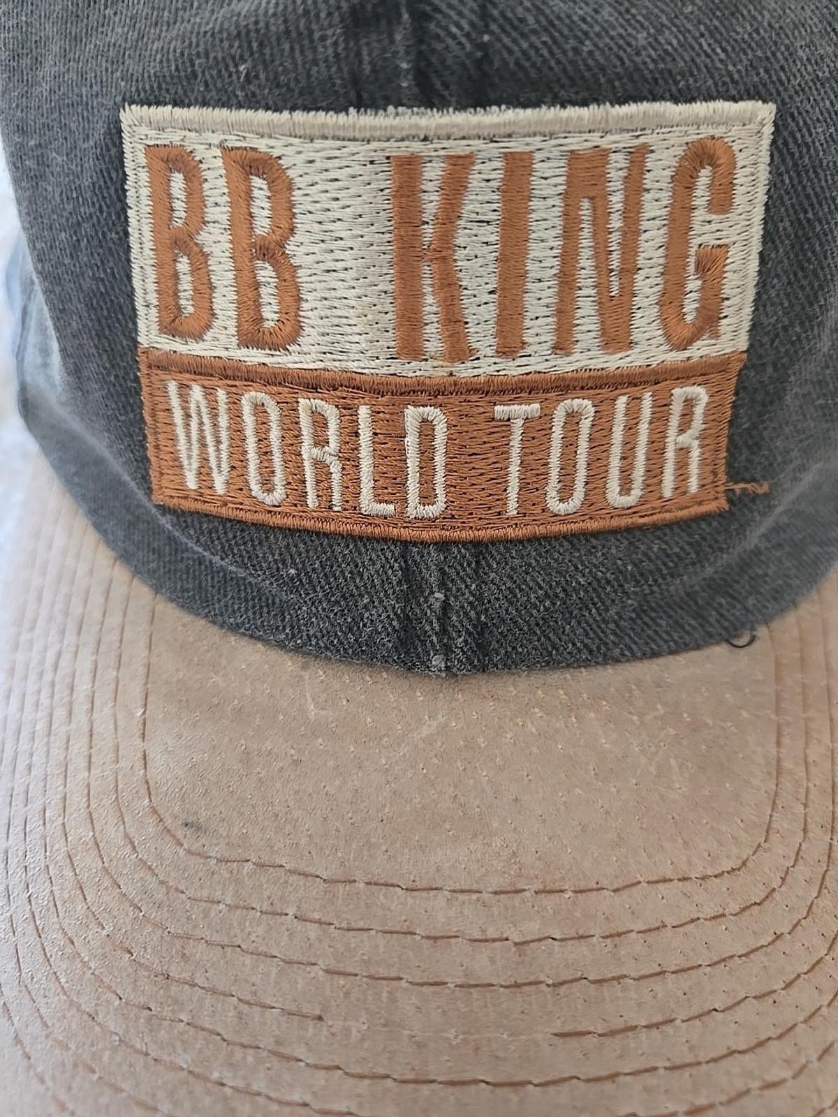 Topperz BB King World Tour vtg Toppers Hat Cap Adjustable Suede Size ONE SIZE - 2 Thumbnail