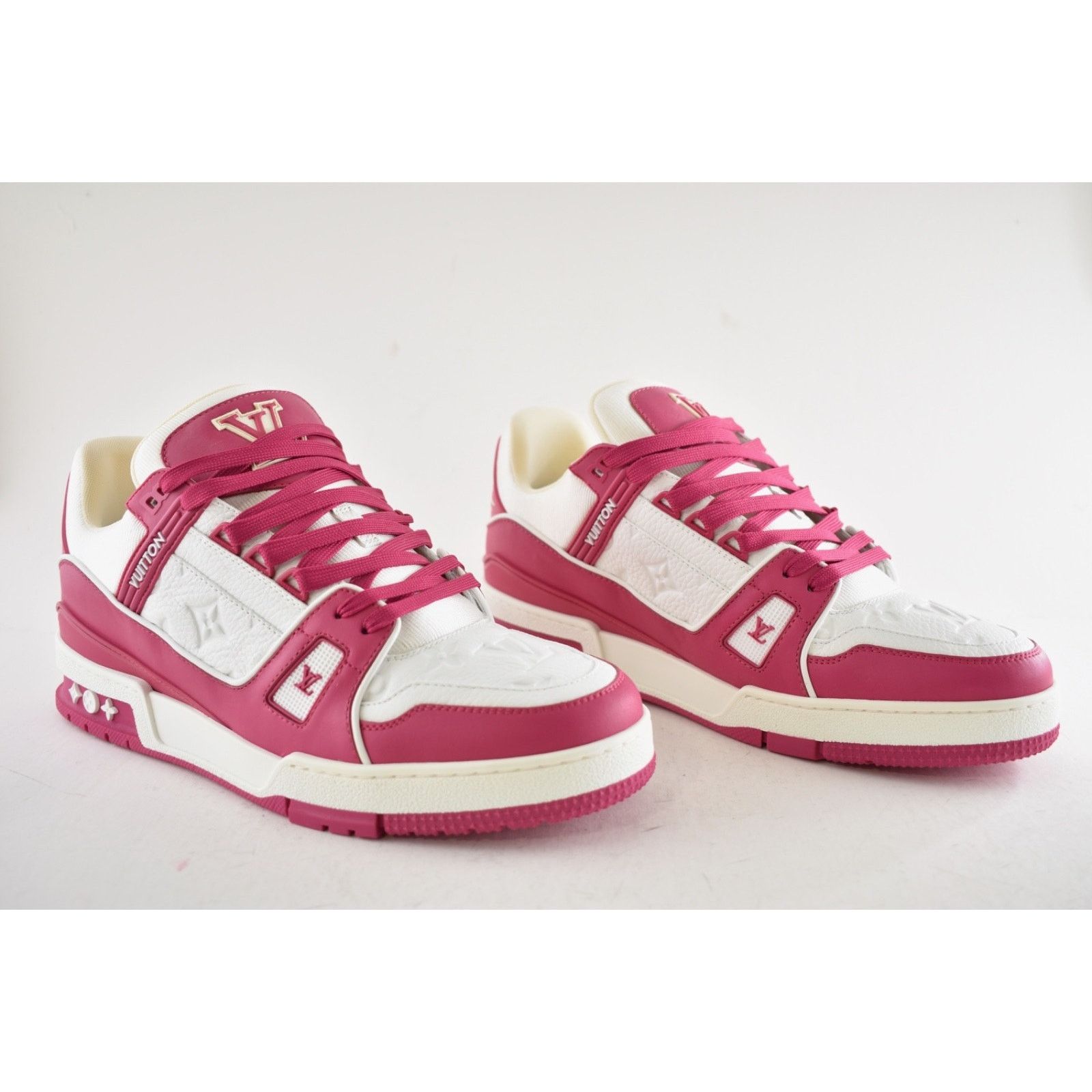 Louis Vuitton Louis Vuitton Fuchsia Pink White Empreinte Low Top Trainer Size US 9 / EU 42 - 5 Thumbnail