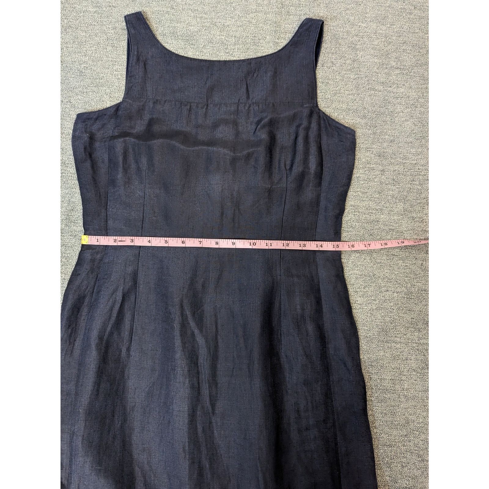 Giorgio Armani Giorgio Armani linen silk sheath dress midi blue IT 44 US 8 Size M / US 6-8 / IT 42-44 - 6 Thumbnail