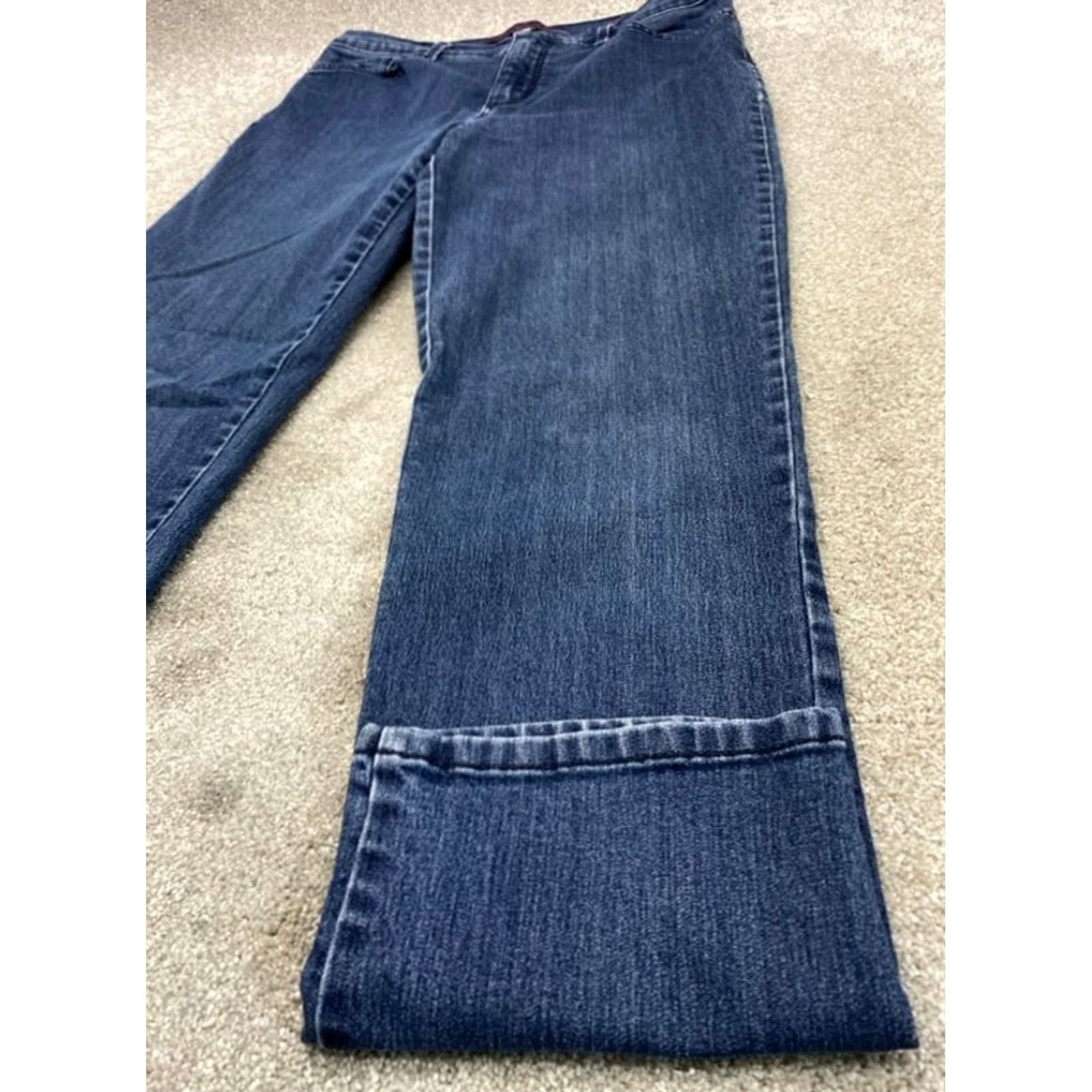 Gloria Vanderbilt Gloria Vanderbilt Amanda Jeans Womens 10 Blue Denim Stretch 5825 Regular 31x30 Inseam 30 5-Pocket Design Straight Shirt Size 24" / US 00 / IT 34 - 3 Thumbnail