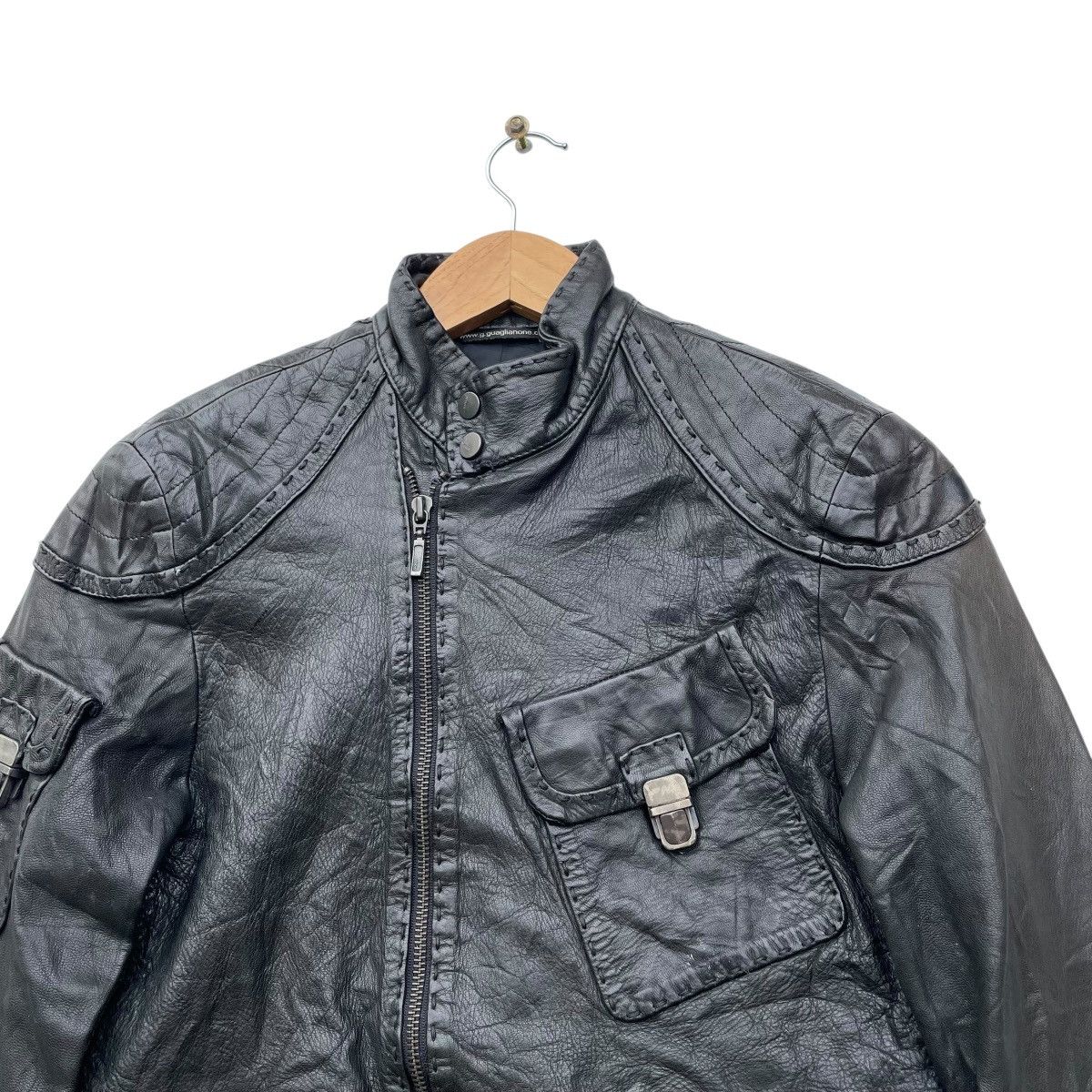 Other 💥 Designer G.Guaglianone Stitching Genuine Lether Biker Size M / US 6-8 / IT 42-44 - 4 Thumbnail