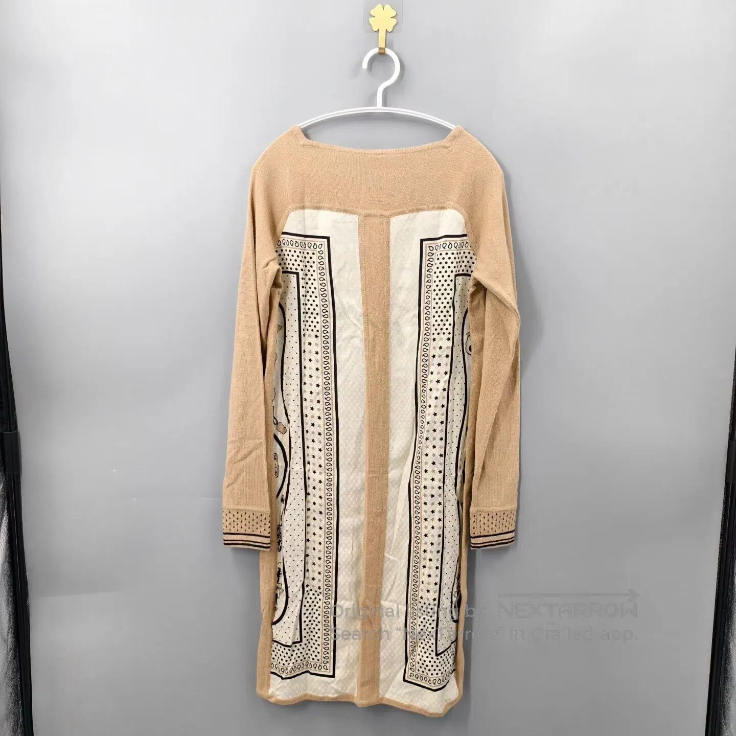 Hermes Hermes Camel Perfume Bottle Print Silk Wool Dress| Size XXS / US 00 / IT 34 - 2 Thumbnail