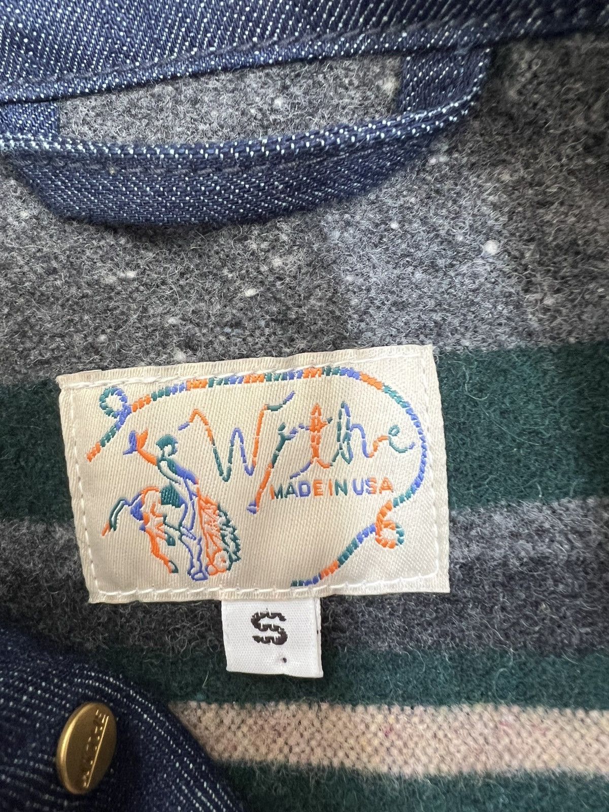 WYTHE Wythe Blanket-Lined Denim Buckaroo Jacket Size US S / EU 44-46 / 1 - 3 Thumbnail