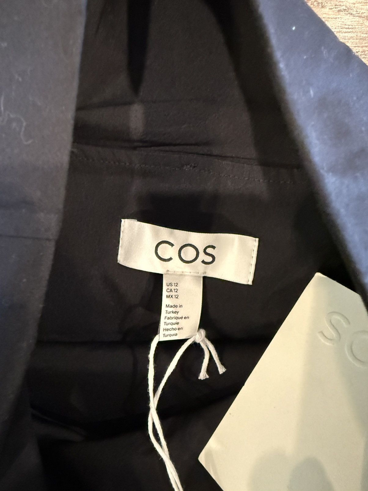 Cos COS Black Voluminous StandCollar Oversized Drapey Midi Dress Size XL / US 12-14 / IT 48-50 - 6 Thumbnail