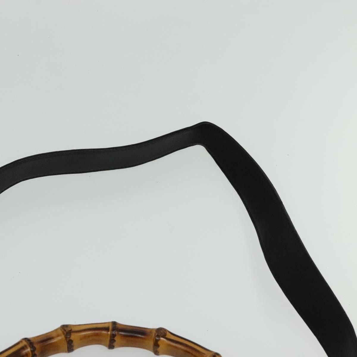 Gucci GUCCI Bamboo Hand Bag Leather Black Gold 001 2123 001 2123 Size ONE SIZE - 10 Thumbnail
