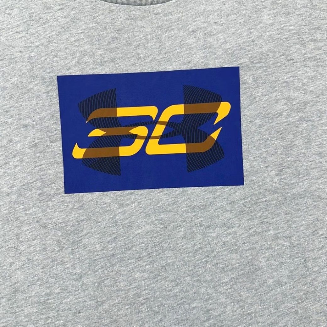 Under Armour Steph Curry Golden State Warrior T-Shirt Men 2XL Heat Gear Gray NBA Under Armour Size US XXL / EU 58 / 5 - 6 Thumbnail