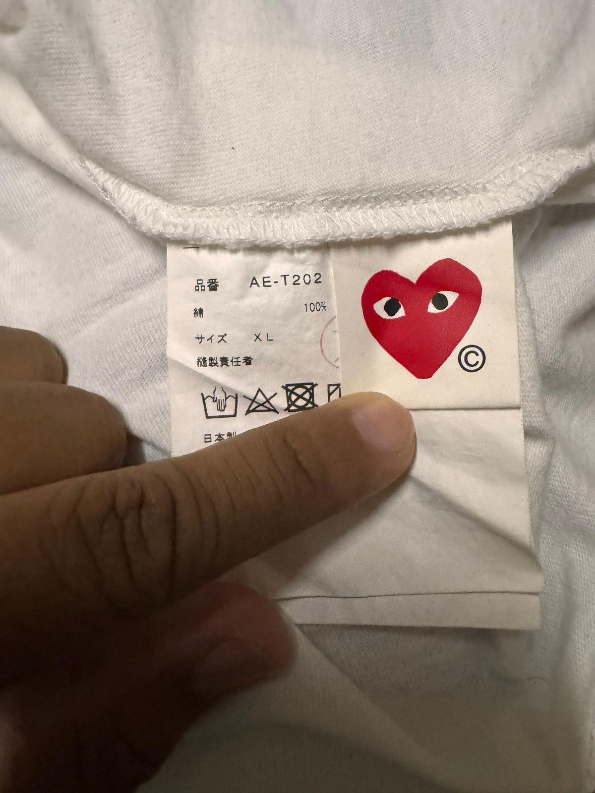Comme des Garcons × The North Face Comme Des Garcons Play X The North Face Heart Logo Tee Size US XL / EU 56 / 4 - 6 Thumbnail