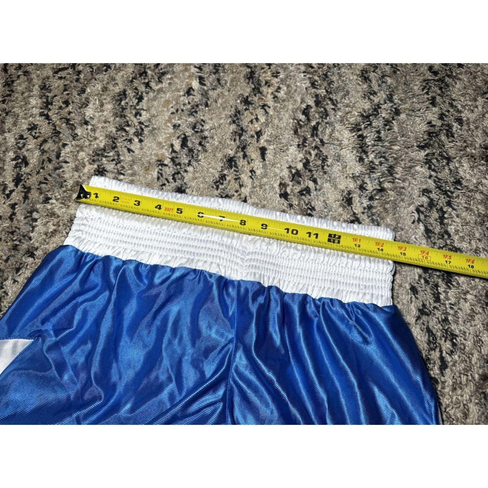 Adidas VINTAGE Adidas Boxing Shorts Mens Medium Blue White Thick Waist Trunks Size US 31 - 6 Thumbnail