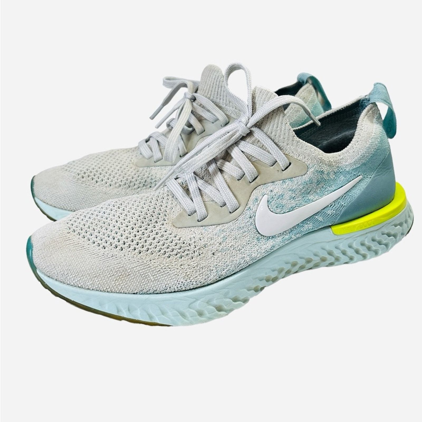 Nike NIKE React Flyknit Sneakers Running Shoes Mica Blue Size US 8 / IT 38 - 2 Thumbnail
