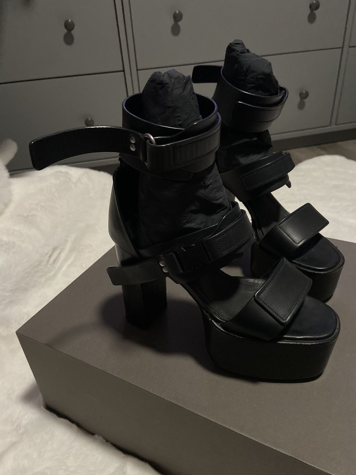 Rick Owens Rick Owens Kiss ankle strap platform heels Size US 8.5 / IT 38.5 - 5 Thumbnail