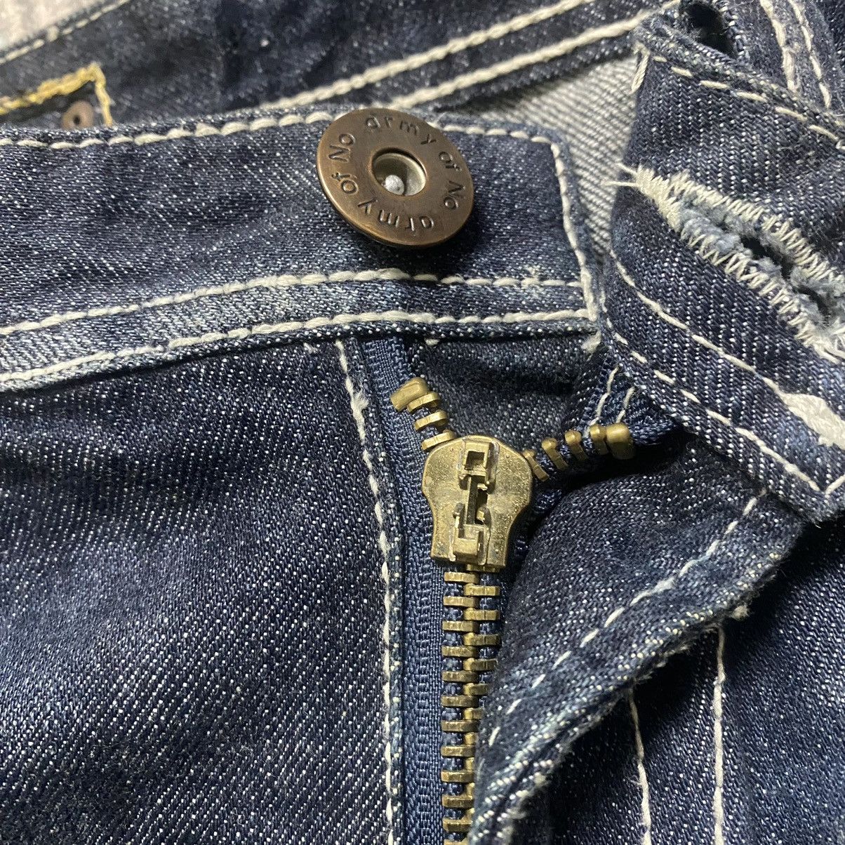 Japanese Brand ARMY OF NO Whisker Denim Flare Jeans Size US 30 / EU 46 - 16 Thumbnail