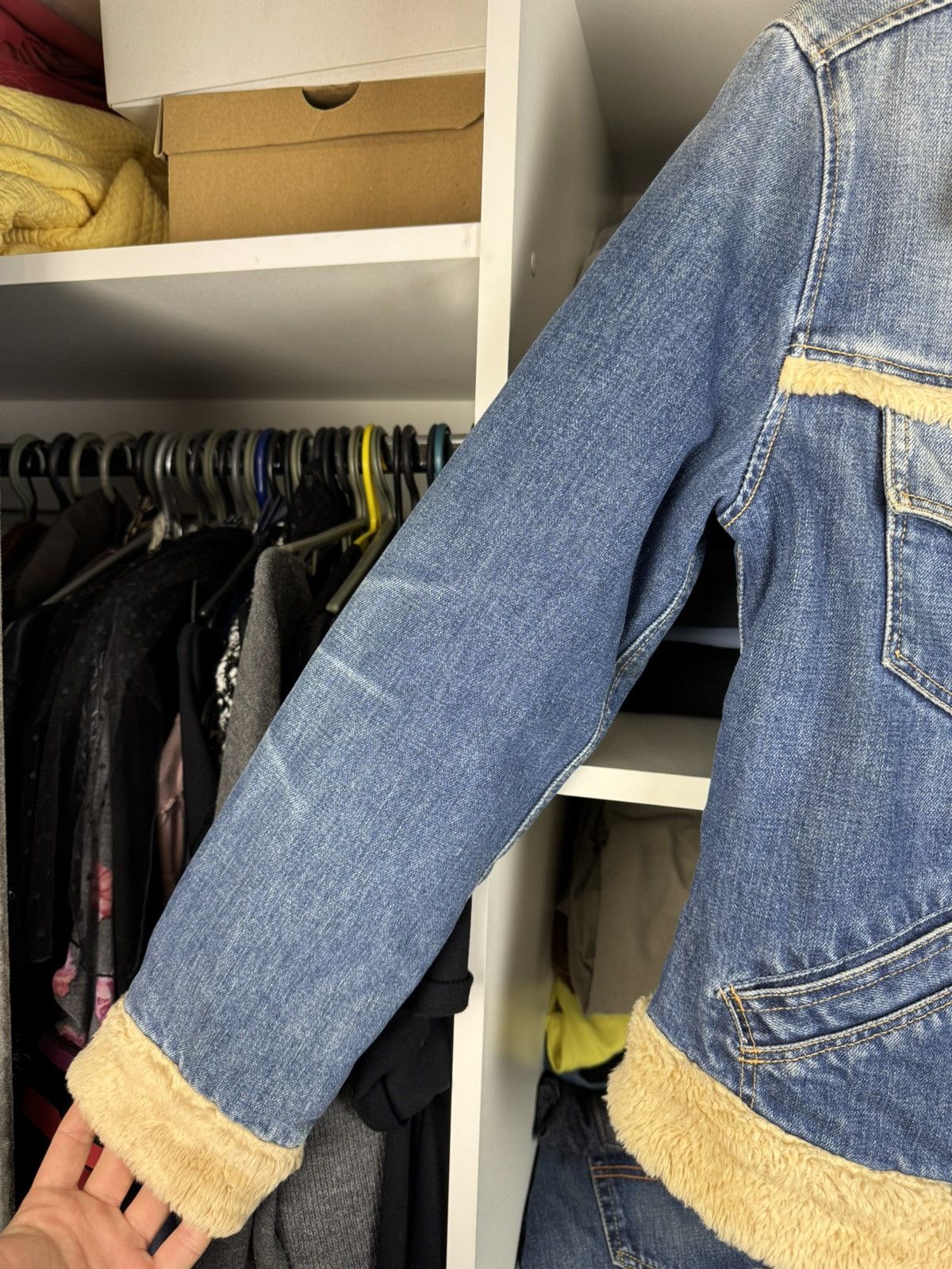 Levi's Vintage Levi's Sherpa Denim Jacket Zip Girls S Fits Women XS Size XS / US 0-2 / IT 36-38 - 5 Thumbnail