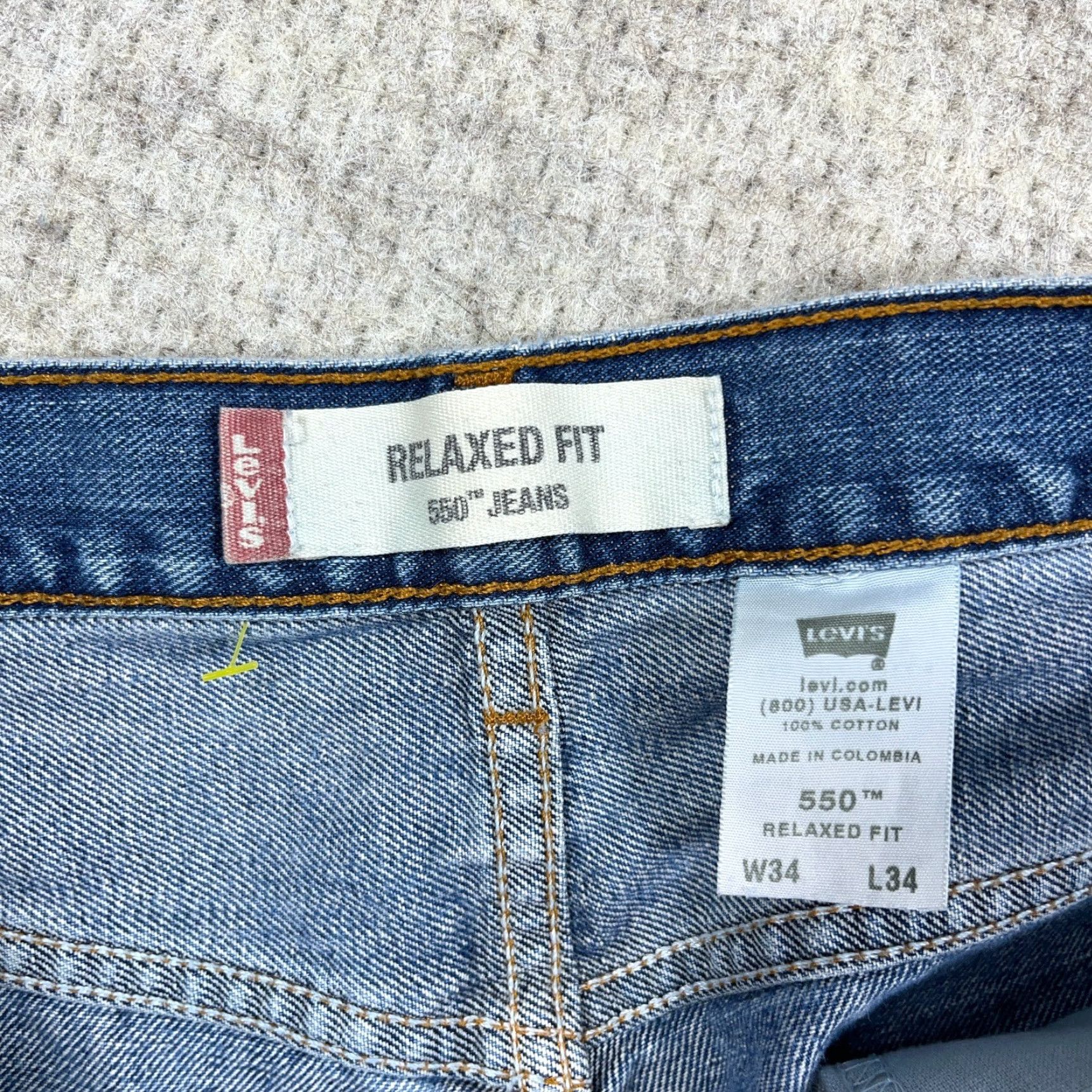 Levi's VINTAGE Levi's 550 Jeans Men 32x33 Relaxed Fit Straight Leg Med Wash 90s American Classic Levi's 500 Series Mens Jeans Size US 32 / EU 48 - 5 Thumbnail