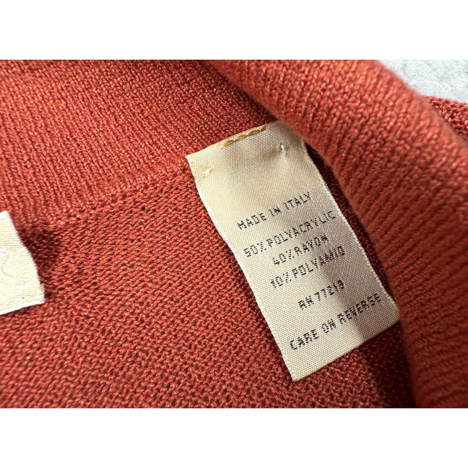 Pronto Uomo VINTAGE Pronto Uomo Sweater 2XL Rust Red Knit Pullover Long Sleeve Mens Classic Italian Preppy Size US XXL / EU 58 / 5 - 4 Thumbnail