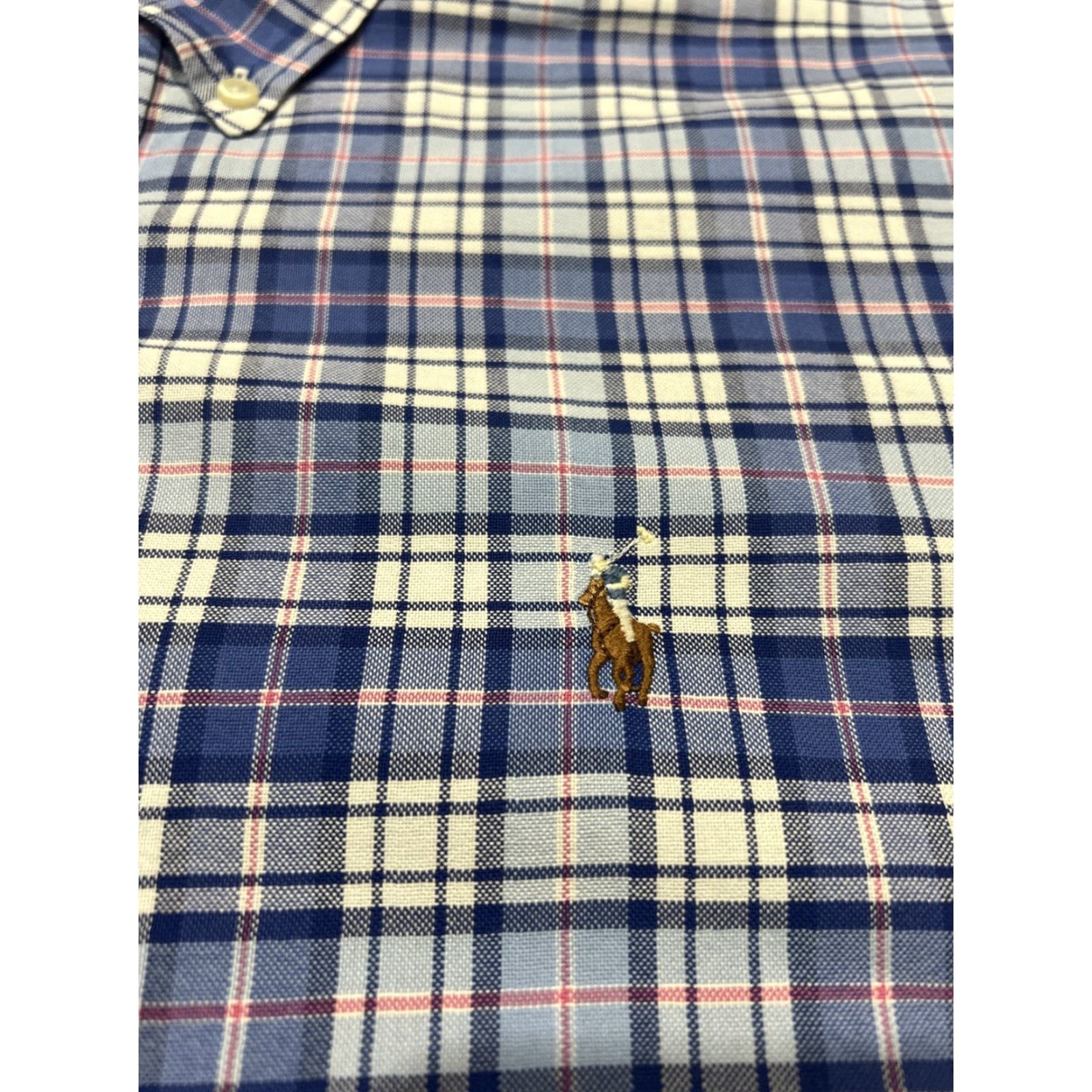 Ralph Lauren Ralph Lauren Button-Up Shirt Plaid Long Sleeve Men’s Blue White Pink L Oxford Casual Workwear Size US L / EU 52-54 / 3 - 2 Thumbnail