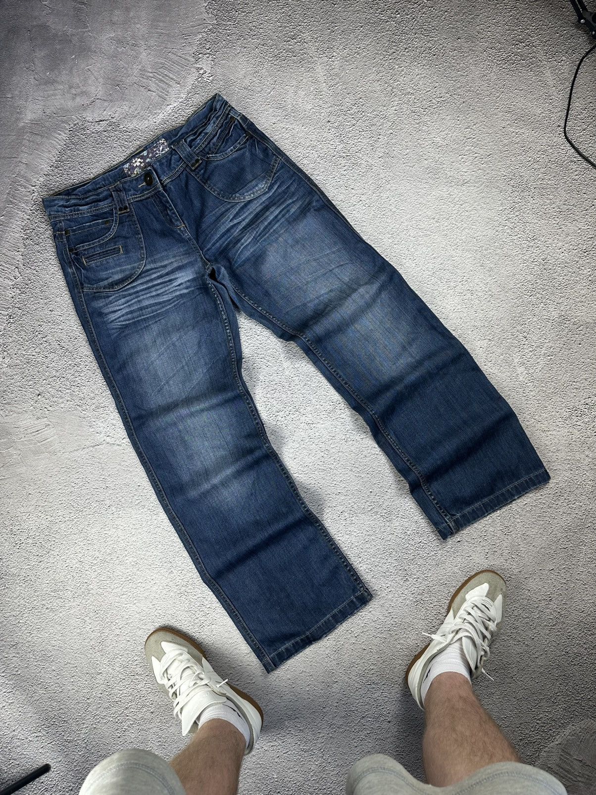 If Six Was Nine Vintage Baggy Jeans Faded Japan Trashed Y2K Avant Garde SK8 Size 32" / US 10 / IT 46 - 1 Thumbnail