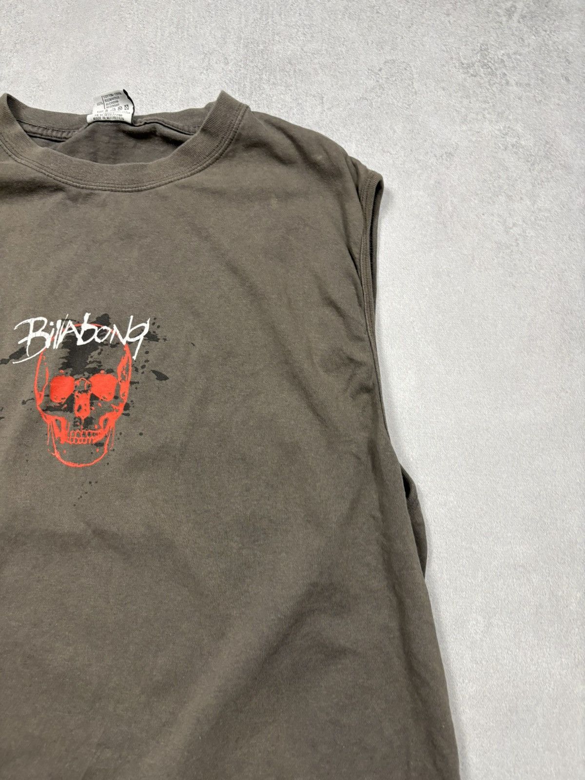 Billabong Vintage 00's Billabong Skull Graphic Sleeveless Tee Surf Y2K Size US L / EU 52-54 / 3 - 3 Thumbnail