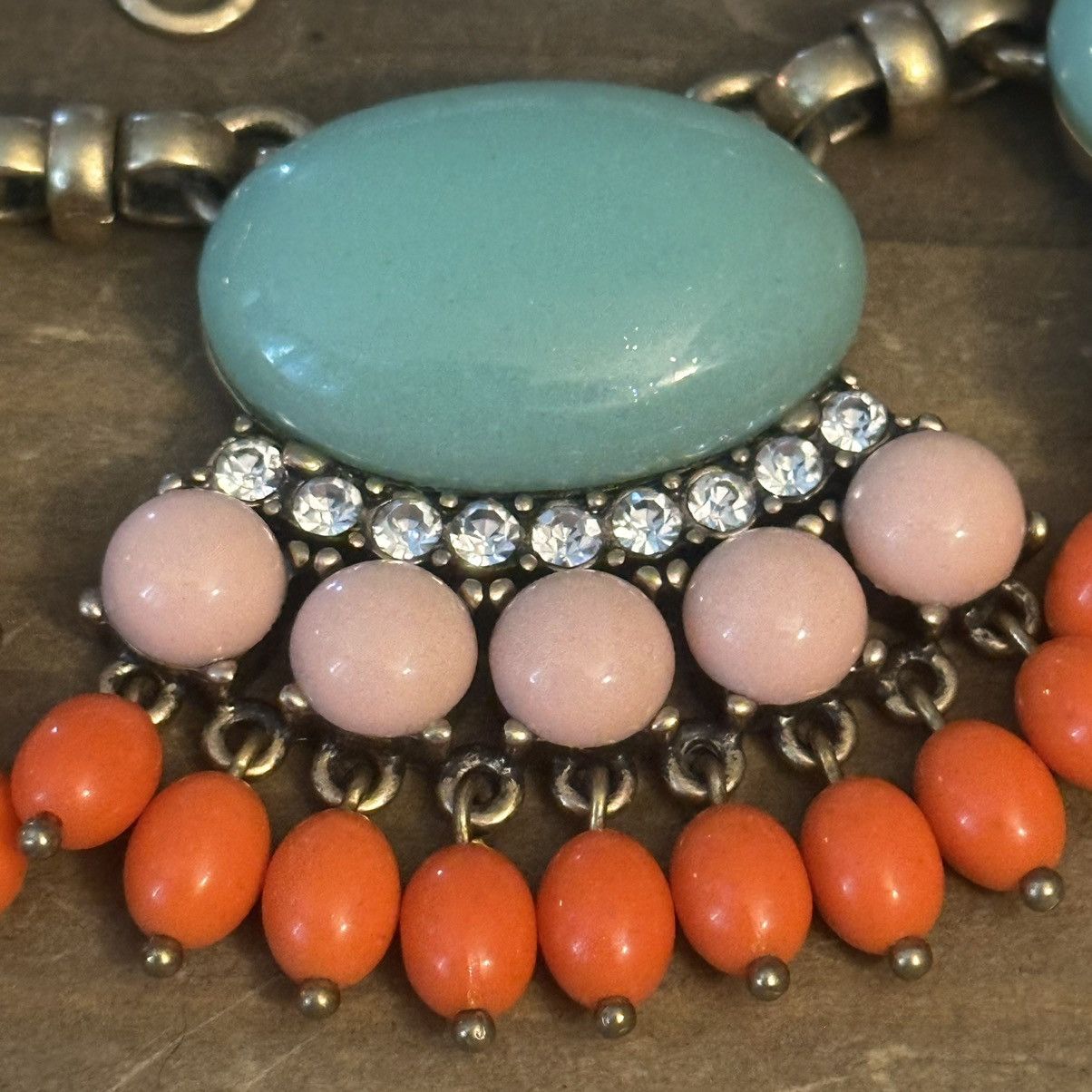 J.Crew J. Crew aqua and coral statement necklace Size ONE SIZE - 3 Thumbnail