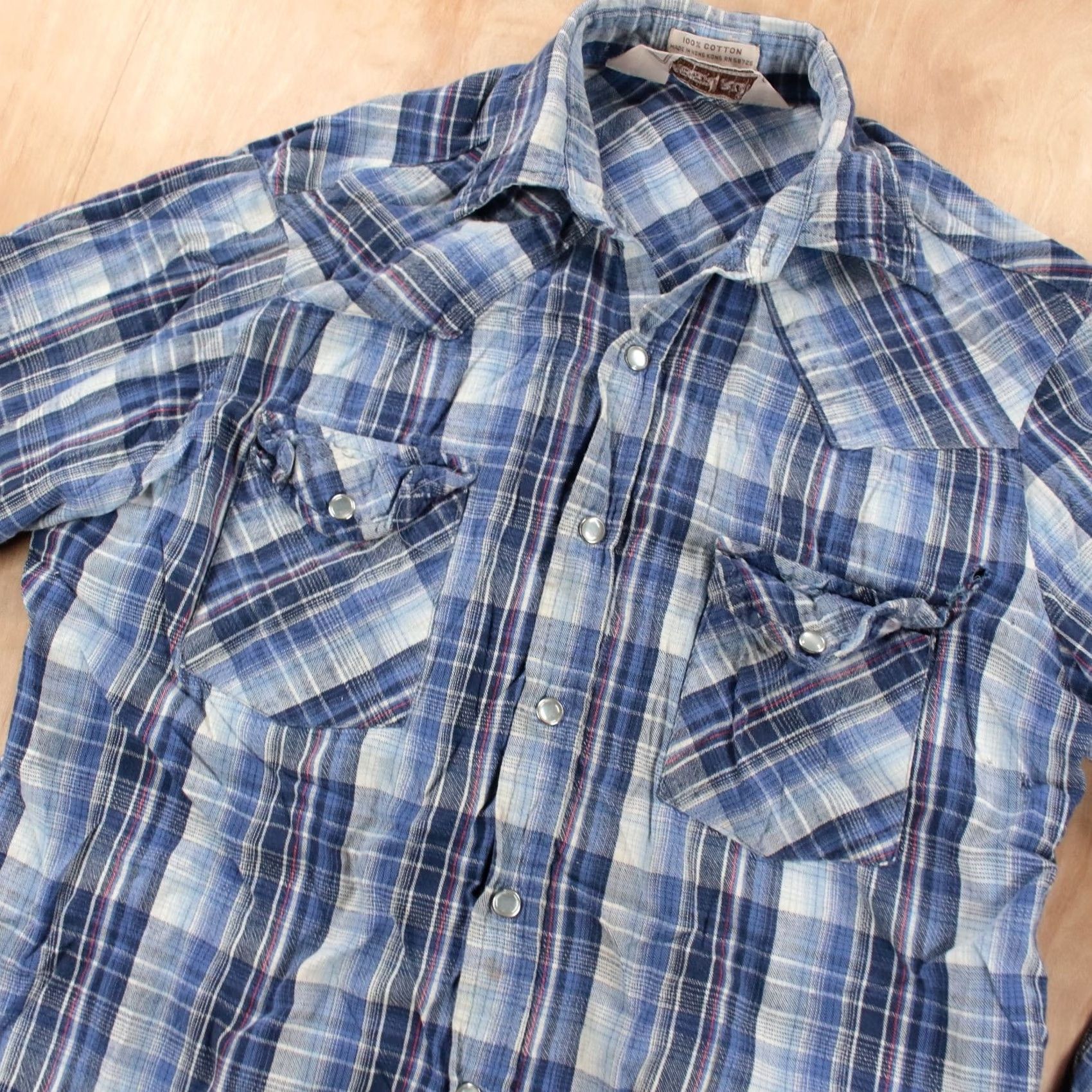 Vintage VINTAGE Timber Run Shirt MEDIUM 80s 90s distressed grunge snap front flannel Mens Size US M / EU 48-50 / 2 - 2 Thumbnail