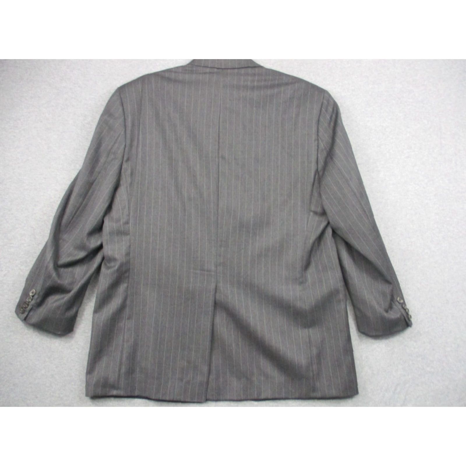 Ralph Lauren Lauren Ralph Lauren Blazer Men 44R Pure Wool Gray Pinstripe Sport Coat Jacket Size 44R - 4 Thumbnail