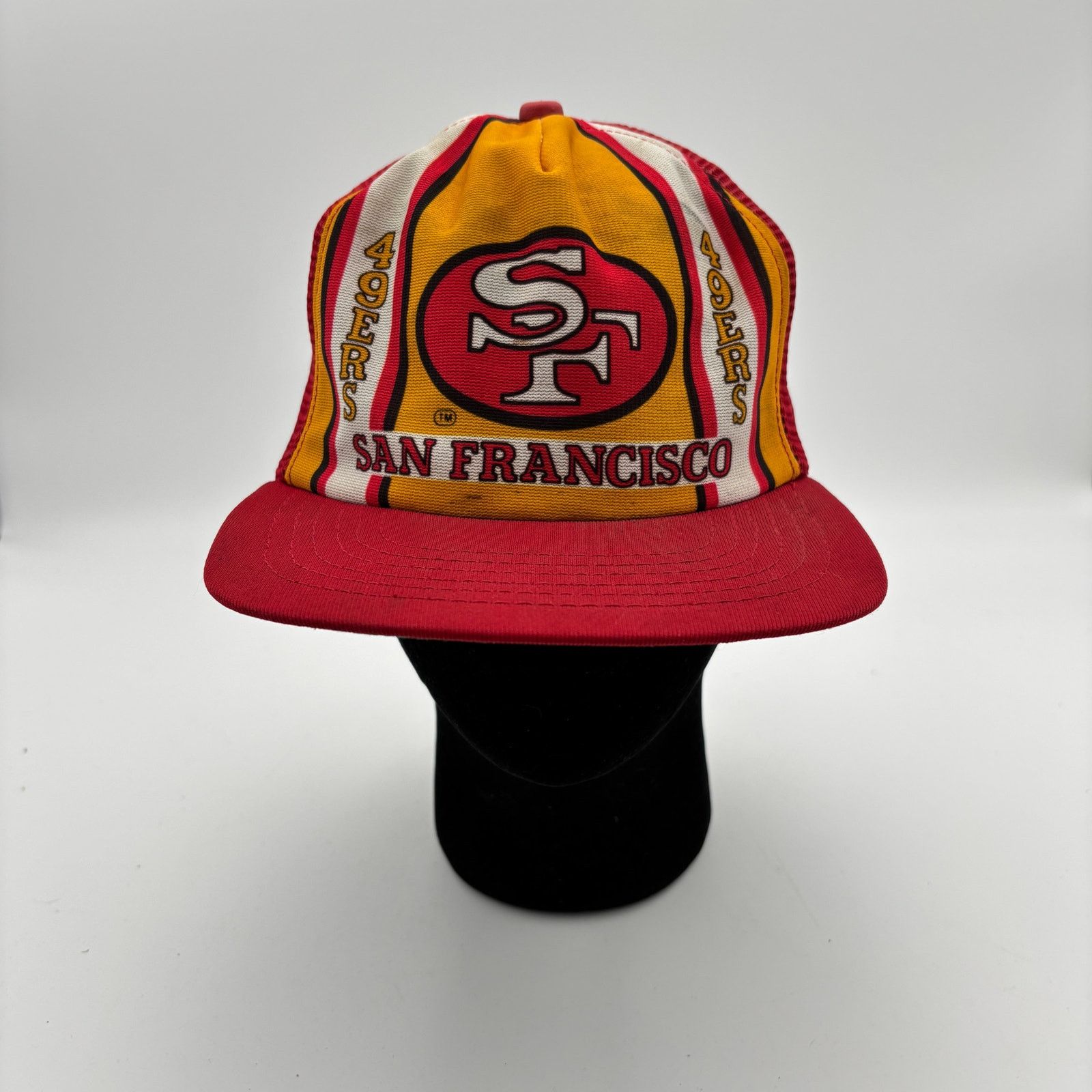 NFL × New Era × Vintage Vintage 80s San Francisco 49ers New Era Trucker Hat Snapback Size ONE SIZE - 2 Thumbnail