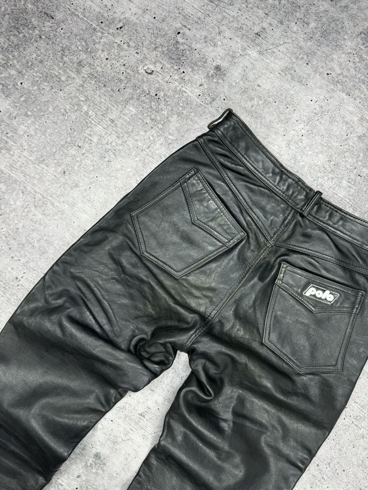 Genuine Leather × Vintage Vintage 90’s Y2K Style Casual Cowboy Genuine Leather Pants Size US 30 / EU 46 - 19 Thumbnail