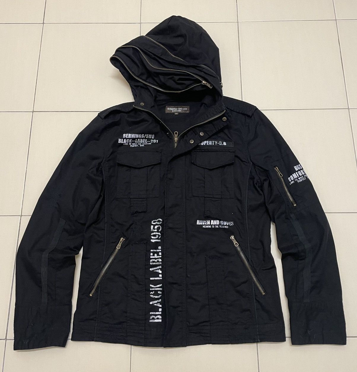 Japanese Brand Bernings Sho 291 Black Label Military Field Jacket Size US M / EU 48-50 / 2 - 1 Thumbnail