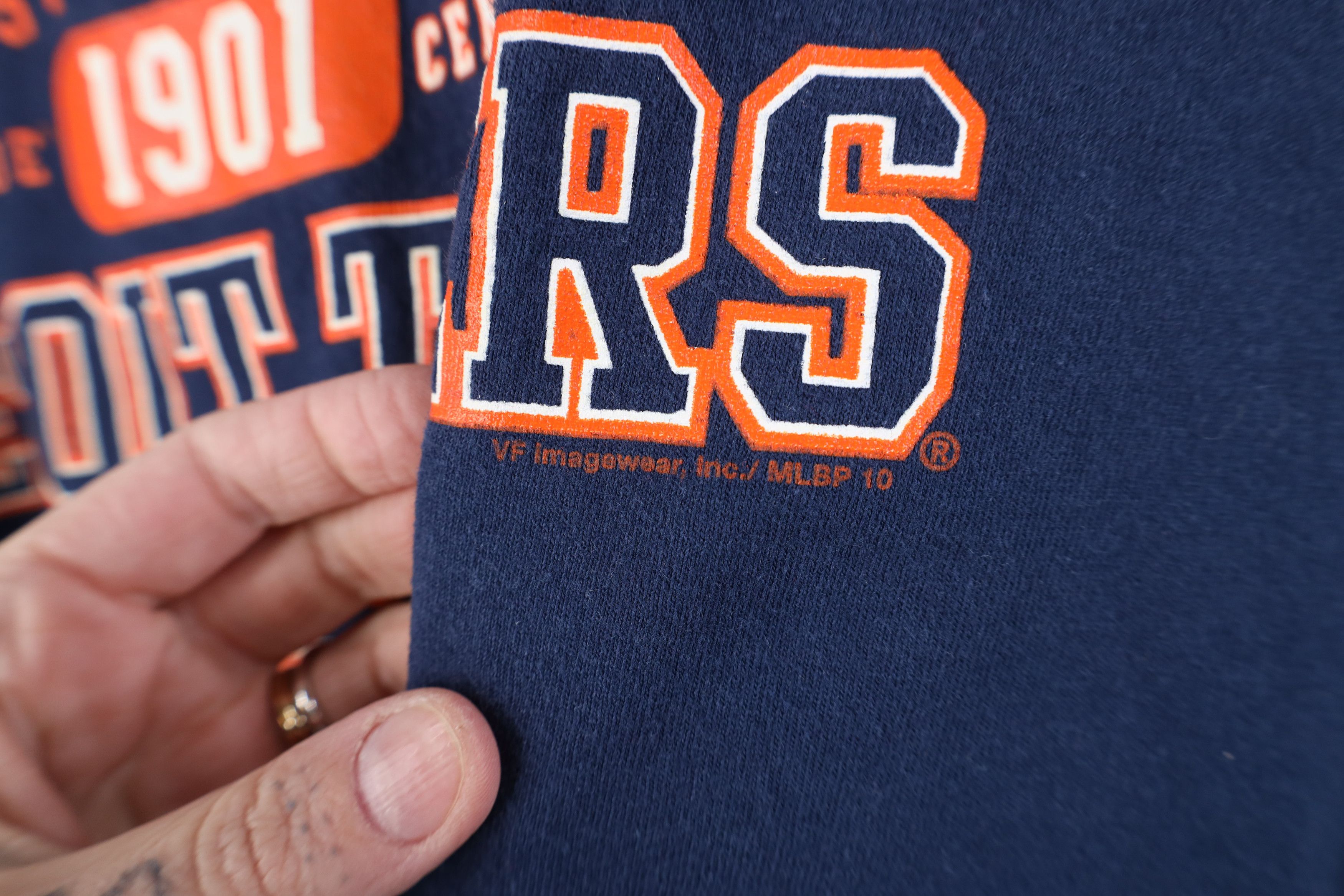Vintage Vintage Y2K Tigers Baseball Long Sleeve T-Shirt Blue Size US XXL / EU 58 / 5 - 8 Thumbnail