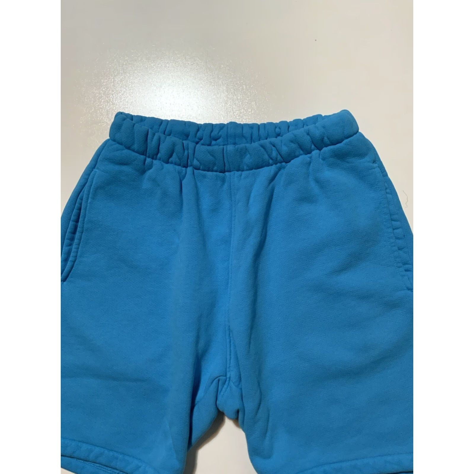 Madhappy Madhappy Sweat Shorts Blue Fleece Blank 7” Inseam Heavyweight Essential Sz S Mens Activewear Drawstring Size US 29 - 5 Thumbnail