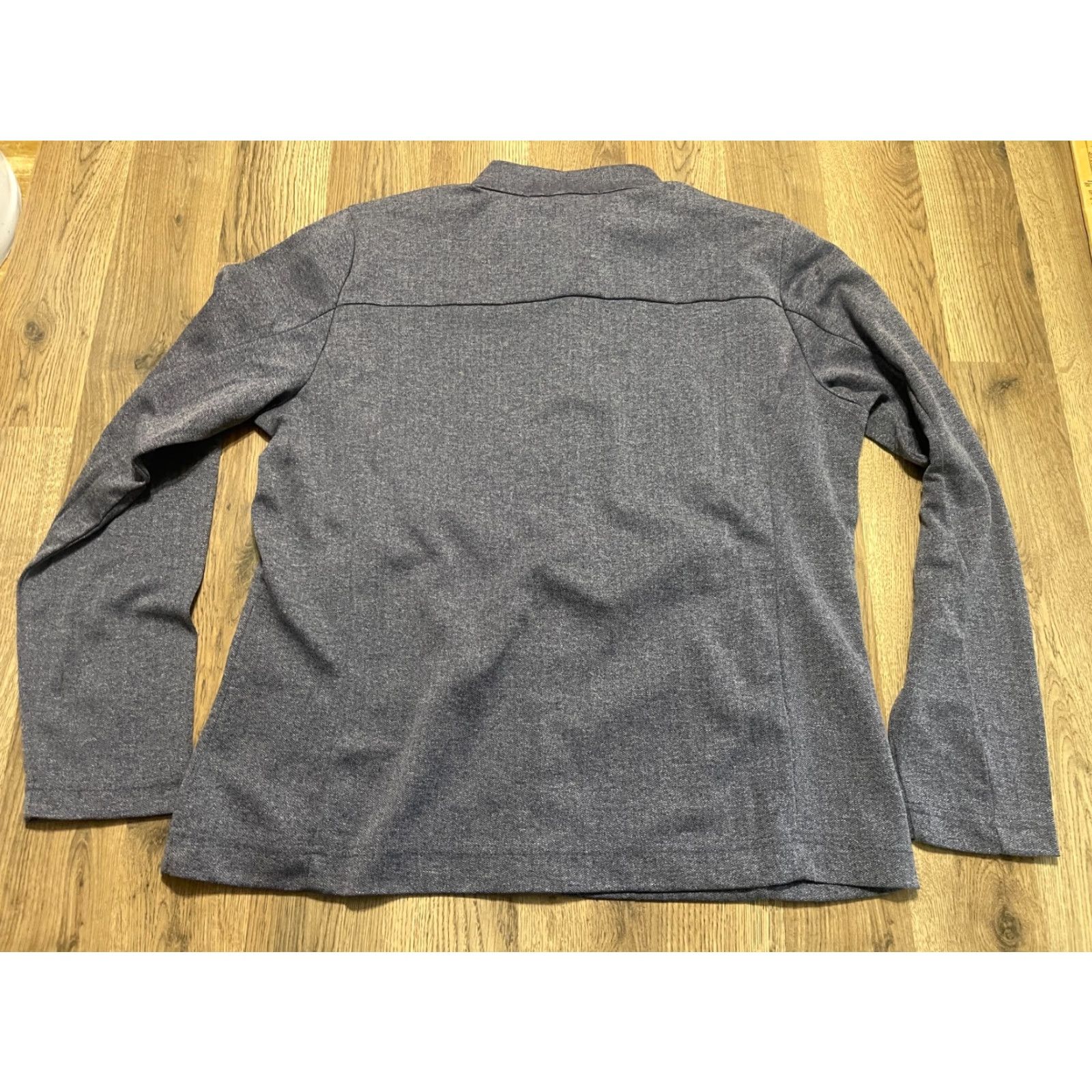 Vintage Devon & Jones Shirt XL Blue Long Sleeve Full Zip Pockets Men's Sweatshirt Regular Casual Size US XL / EU 56 / 4 - 2 Thumbnail