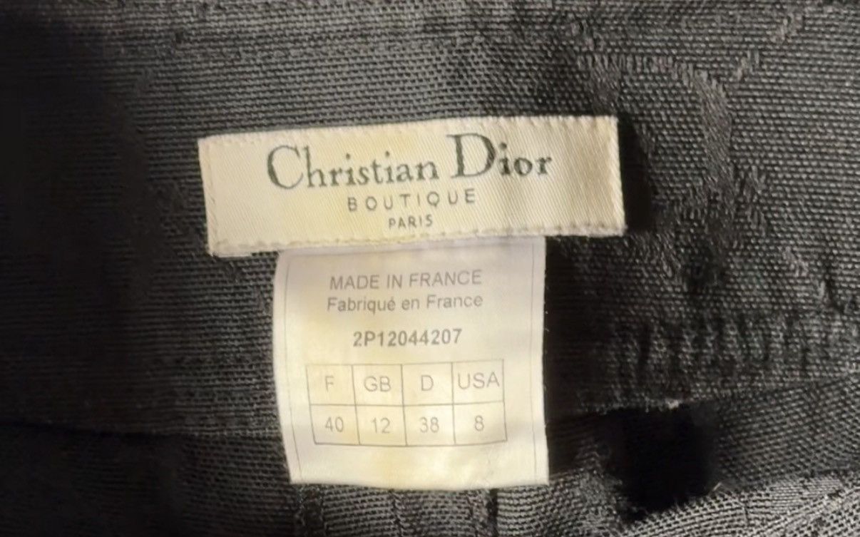Dior Vintage Dior Black Monogram Trousers Size 28" / US 6 / IT 42 - 3 Thumbnail