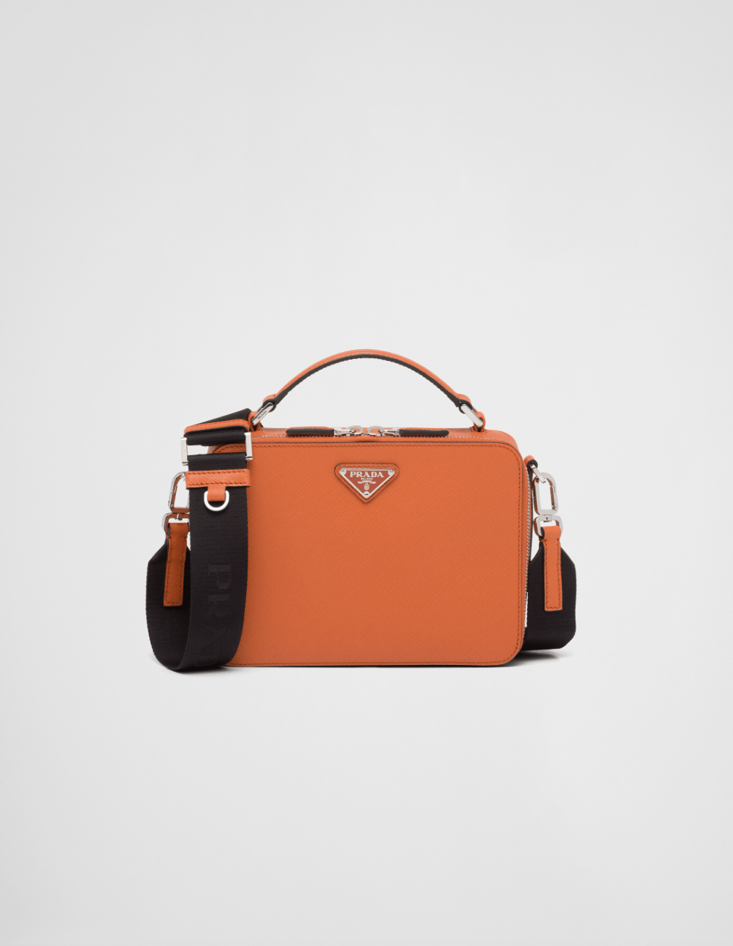 image of Prada Brique Bag In Orange, Men's