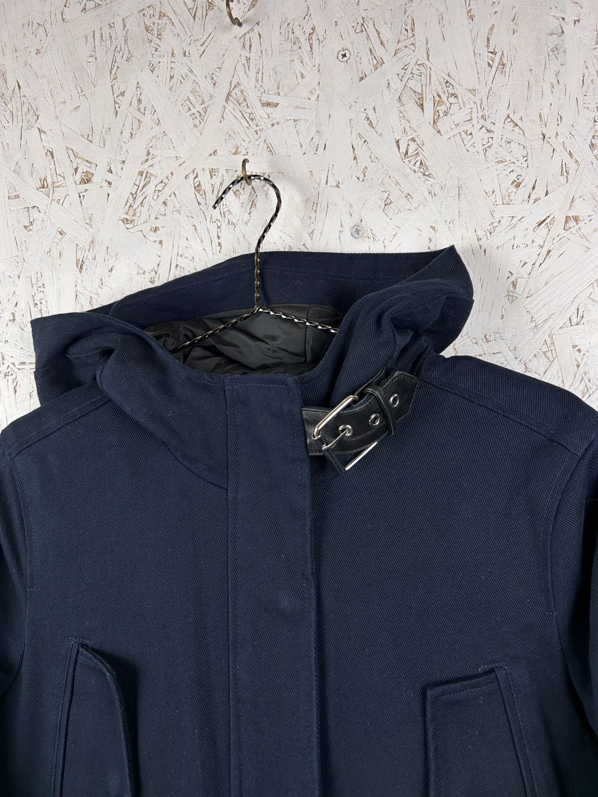 The Kooples The Kooples Leather Parts Womens Parka Jacket In Blue Size M / US 6-8 / IT 42-44 - 2 Thumbnail