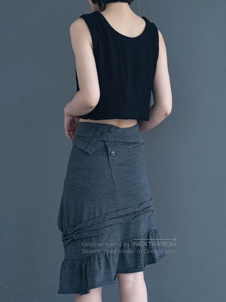 Junya Watanabe Junya Watanabe size XS Grey wool irregularly cut skirt Size 23" - 5 Thumbnail